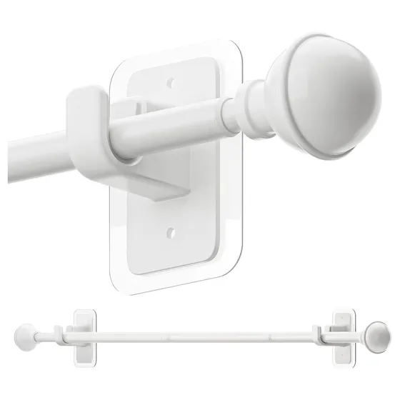 ENJOYBASICS No-Drill Curtain Rod — White