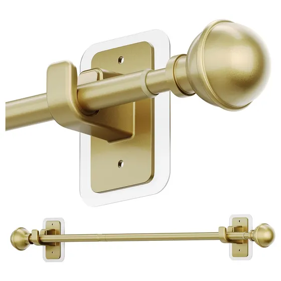 ENJOYBASICS No-Drill Curtain Rod — Gold